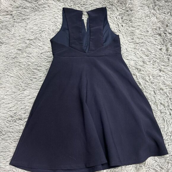 Monteau Sleeveless Navy Blue Fit n Flare Mini Dress Size Small - Picture 7 of 11
